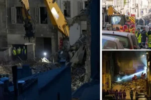 Two bodies found under rubble after Marseille building collapse, as eight more people feared trapped in the wreckage