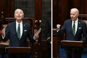 ‘I’m home’: Joe Biden hails US and Ireland’s ‘partnership for the ages’ in passionate address to Irish parliament