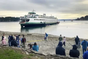 Ferry runs aground near Seattle