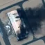 Burning airbase