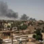 Smoke rising above Khartoum