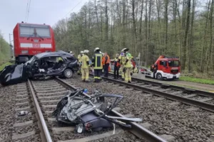 Three killed as train hits car at crossing in Germany