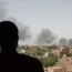 Smoke rising in Khartoum, Sudan