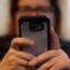 A person using a smartphone