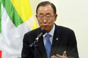 Ex-UN secretary-general Ban Ki-moon in surprise Myanmar trip
