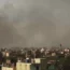 Smoke rises in Khartoum, Sudan
