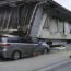 A car crushed under a house