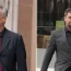 Stephen Tompkinson (l) cleared of assaulting Karl Poole (r) outside the actor's home