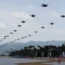 The South Korean army’s drones fly during South Korea-US joint military drills at Seungjin Fire Training Field in Pocheon, South Korea
