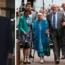 Rolf Harris (l) and with wife Alwen and daughter Bindi arriving at court for his trial (r)