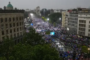 Thousands join pro-government rally in Serbia amid discontent after shootings