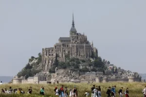 Landmark abbey Mont-Saint-Michel celebrates 1,000th birthday with Macron visit