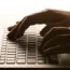 A woman using a laptop