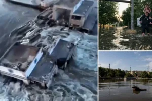 Sunak says bombing of dam could be ‘new low’ for Russia as US intelligence ‘leans towards’ Kremlin being behind attack