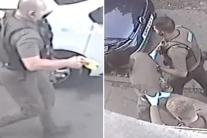 CCTV shows moment Nottingham attack suspect is tasered and arrested by police