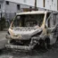A burned out van