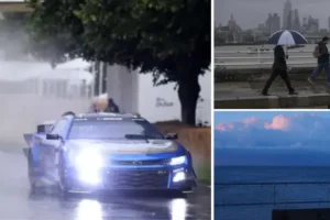 Typical! Brits set for six thunderstorm warnings and flash-flooding despite record breaking temperatures in Europe