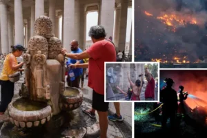 Brits cancel holidays as Europe bakes in scorching heatwave and tourists are evacuated due to wildfires
