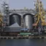 Exterior view of the grain storage terminal during a visit of United Nations secretary general Antonio Guterres