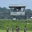 South Korean army soldiers by a military guard post in Paju, South Korea, near the border with North Korea