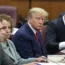 Donald Trump sits at the defence table with his legal team in a Manhattan court