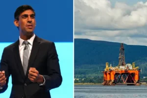 Rishi Sunak unveils plan to ramp up North Sea oil and gas exploration with over 100 new drilling licences