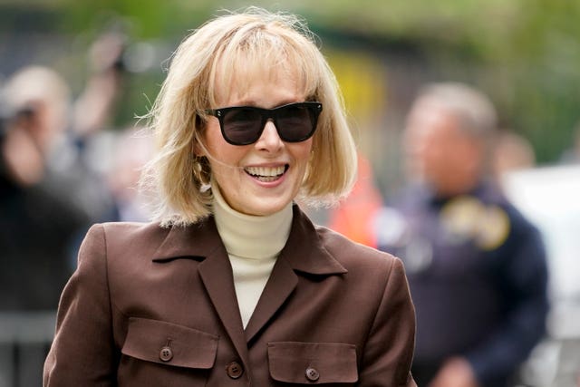 aa87265407b544e29889ef8afdcaa5f1-1 E. Jean Carroll arriving at Manhattan federal court in May