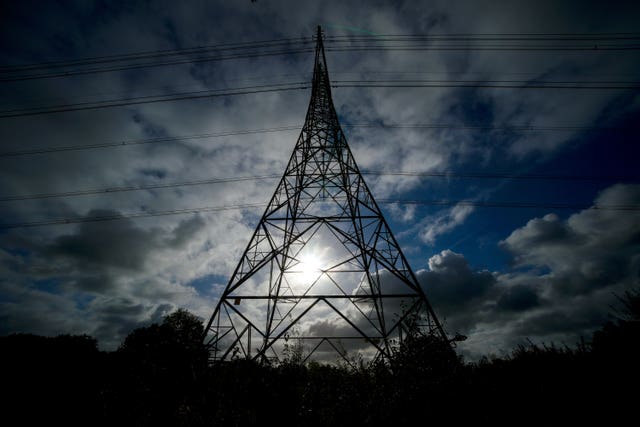 2-63002208 A view of an electricity pylon in Cheshire