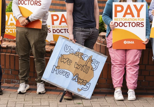 2-72981677-1 Consultants in England are striking days just two days after a five-day walk out by junior doctors (PA)