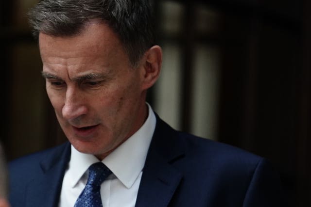 Chancellor of the Exchequer Jeremy Hunt at the Infected Blood Inquiry in London