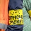 Striking RMT members