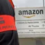 A GMB union picket line outside Amazon's Coventry fulfilment centre
