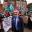 Kevin Courtney with teachers on the picket line