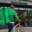 An Uber Eats rider outside Waitrose