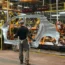 Workers on the production line at a Nissan factory in the UK