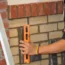 A bricklayer at work