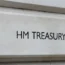 A sign for HM Treasury