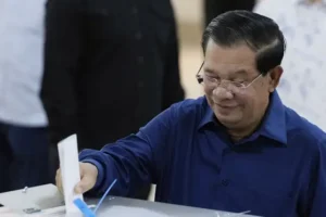 Cambodian PM’s party claims landslide election win amid suppression claims