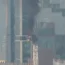 The scene of the crane fire in New York City
