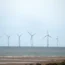 A view of an offshore windfarm from Liverpool