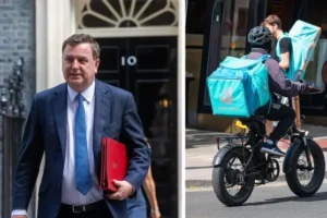 Over 50s should consider getting jobs as takeaway delivery riders, pensions secretary says in back-to-work drive