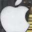 The logo in the window of the Apple Store on Regent Street, London
