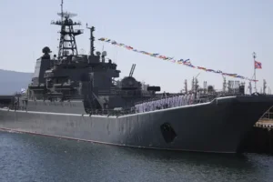 Drones hit naval ship in Russian port, says Ukrainian official