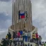 Supporters of Niger’s ruling junta hold a Russian flag at the start of a protest called to fight for the country’s freedom and push back against foreign interference in Niamey, Niger, on Thursday