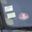 "CRIT&squot;air" eco-vignette on a car windshield on the first day of anti-pollution restrictive driving measures.