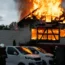 The fire ripped through the holiday home in eastern France