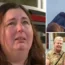 Sobbing Erin Patterson (main) when quizzed by local tv about the deaths. Simon Patterson (top r)  Ian Wilkinson and Heather Wilkinson (bottom right)
