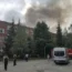 Smoke rises from the Zagorsk Optical and Mechanical Plant in the city of Sergiev Posad