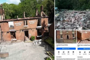 Demolished Crooked House pub bricks being sold for £50 on Facebook by ‘vultures’