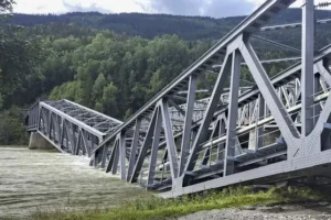 Railway bridge collapses in Norway after torrential rain